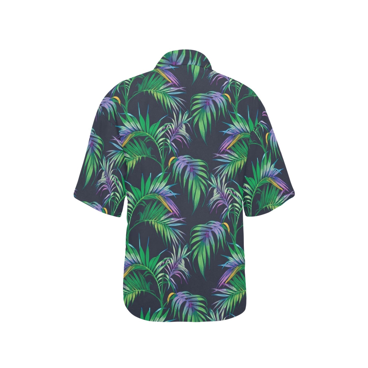 Palm Leaves Pattern Print Design PL04 Women's Hawaiian Shirt