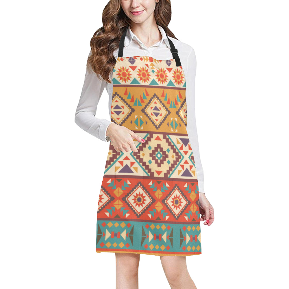Navajo Pattern Print Design A01 Apron with Pocket