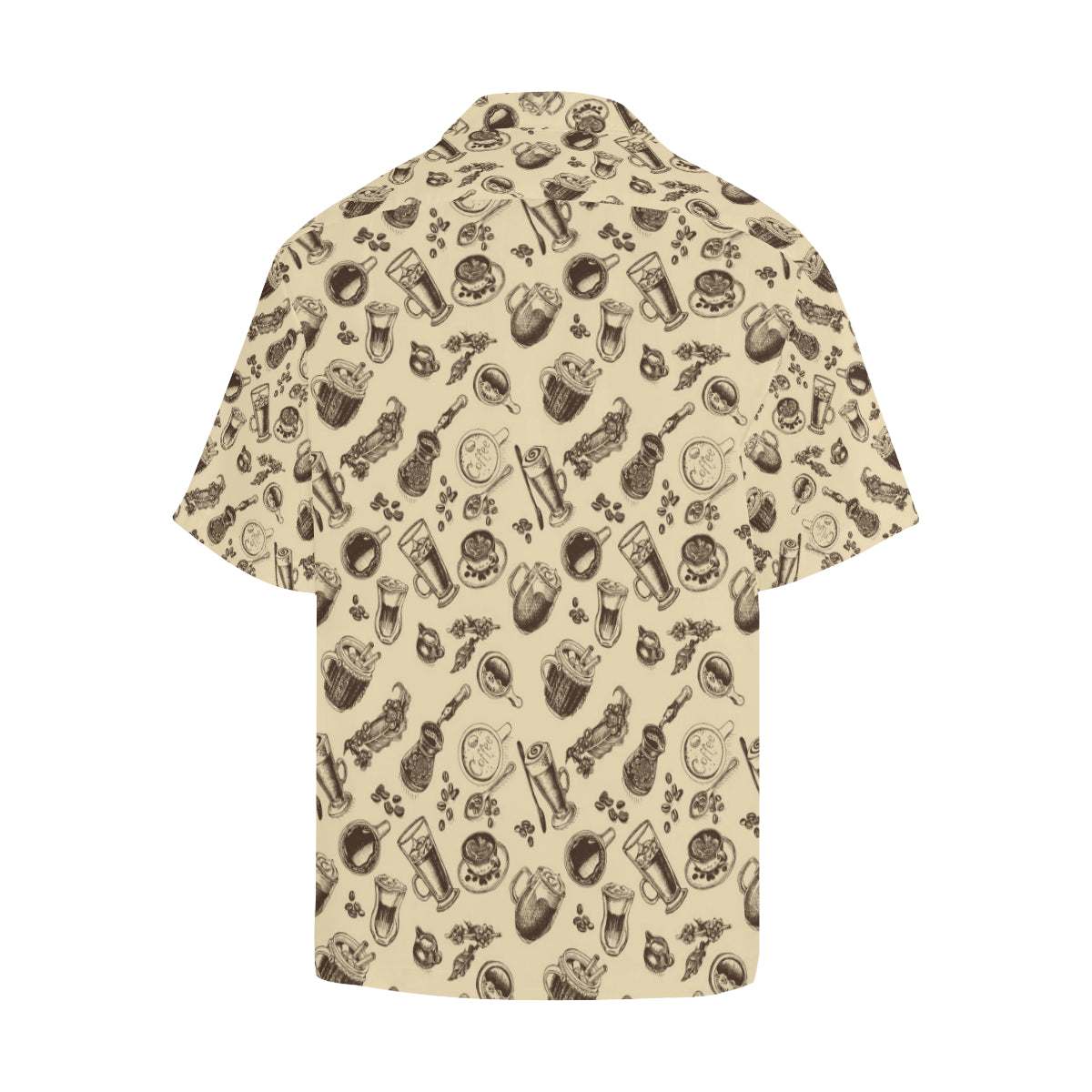Coffee Pattern Print Design 05 Men's Hawaiian Shirt