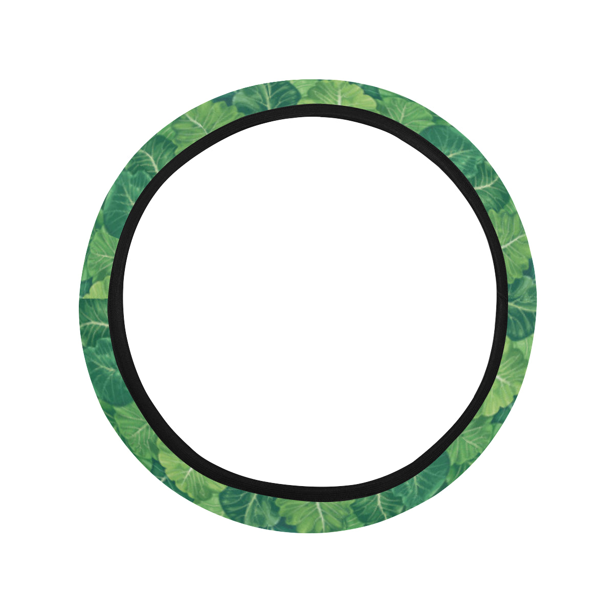 Cabbage Pattern Print Design 02 Steering Wheel Cover with Elastic Edge