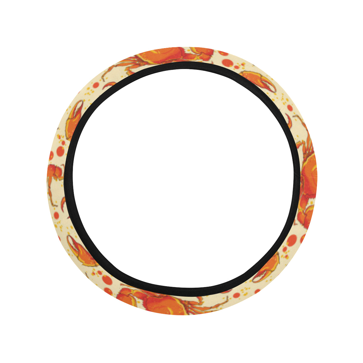 Crab Pattern Print Design 01 Steering Wheel Cover with Elastic Edge