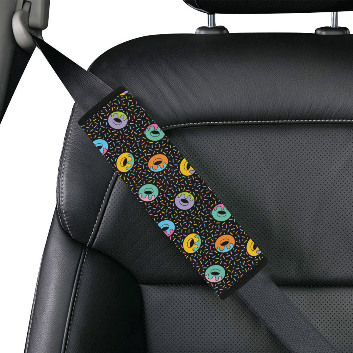Donut Pattern Print Design DN012 Car Seat Belt Cover