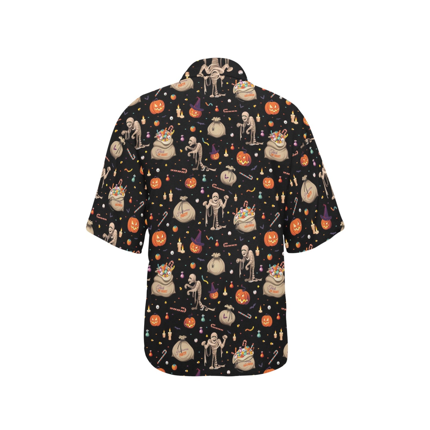 Mummy Halloween Print Design LKS303 Women's Hawaiian Shirt