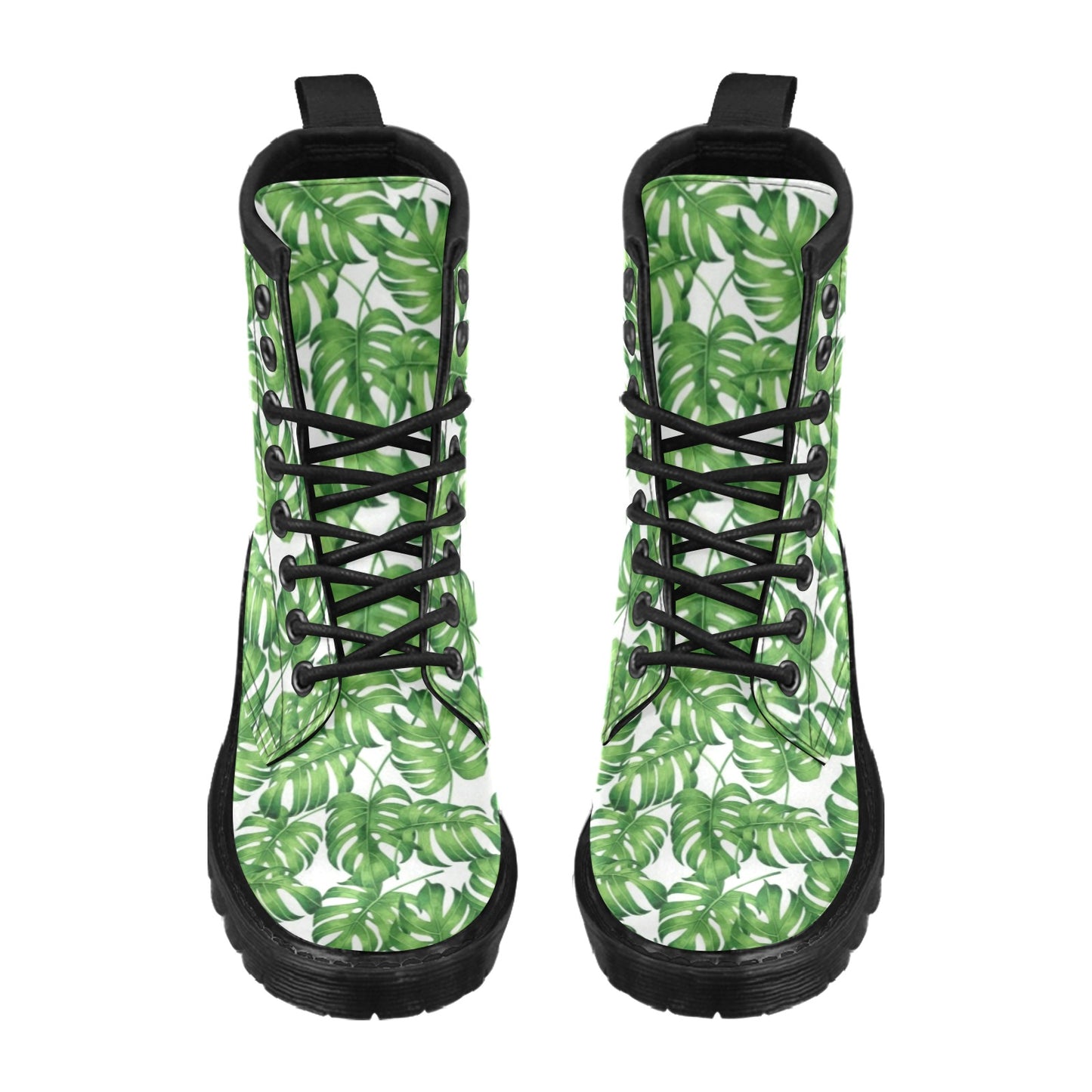 Palm Leaves Pattern Print Design PL08 Women's Boots
