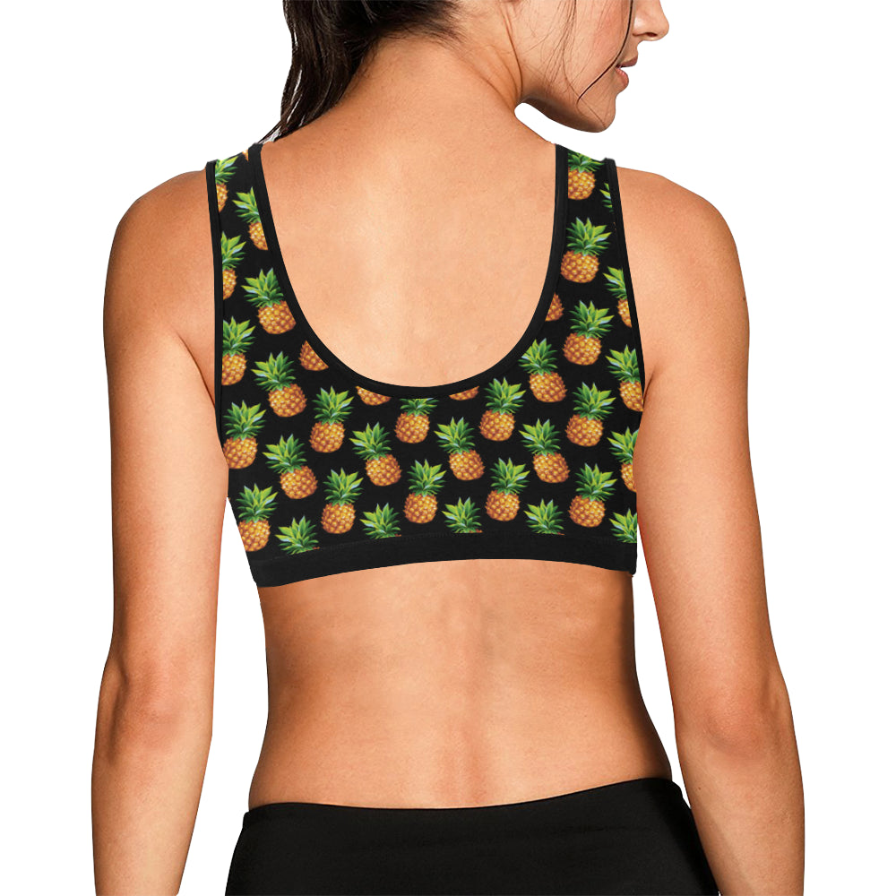 Pineapple Cute Print Design Pattern Sports Bra