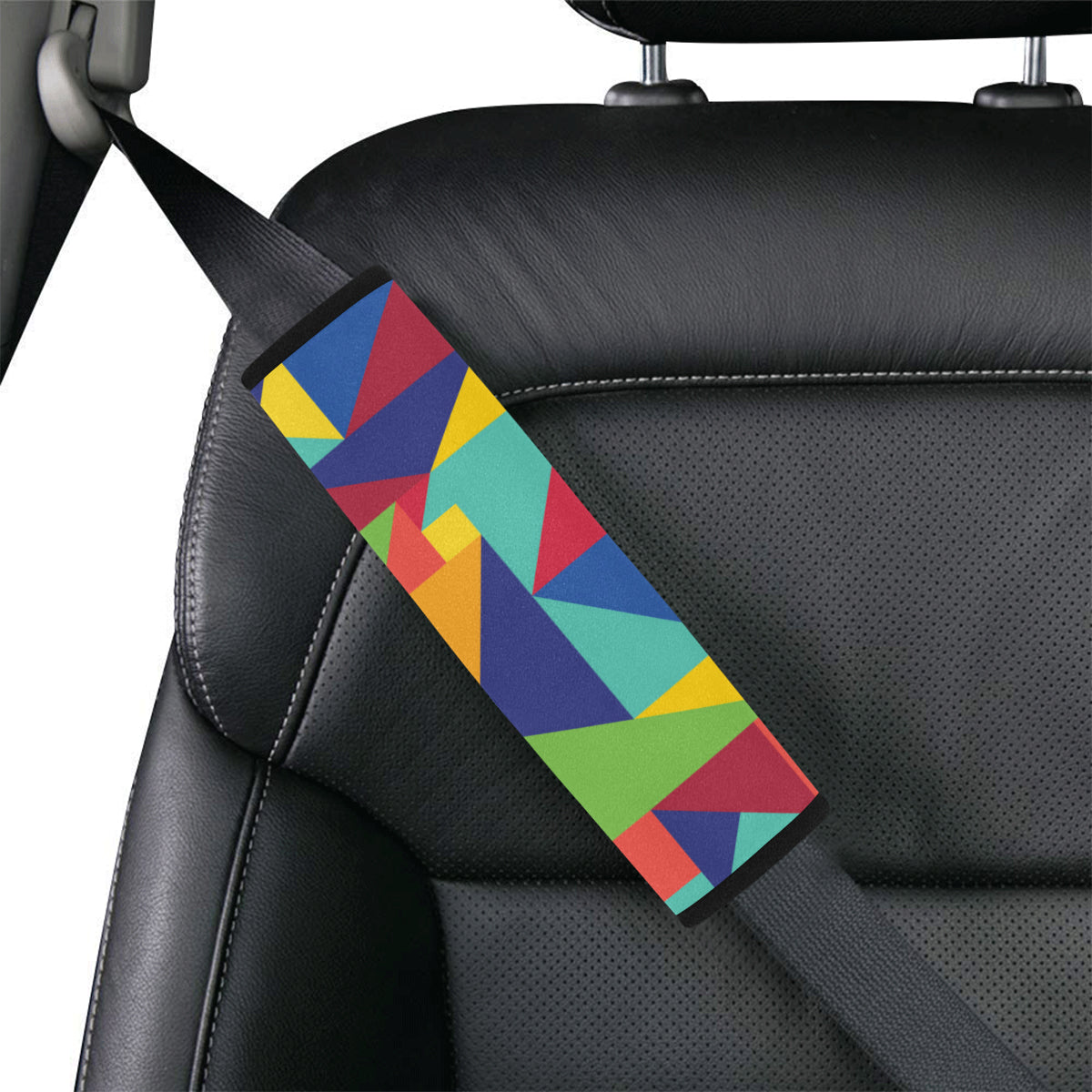 Mosaic Pattern Print Design 01 Car Seat Belt Cover