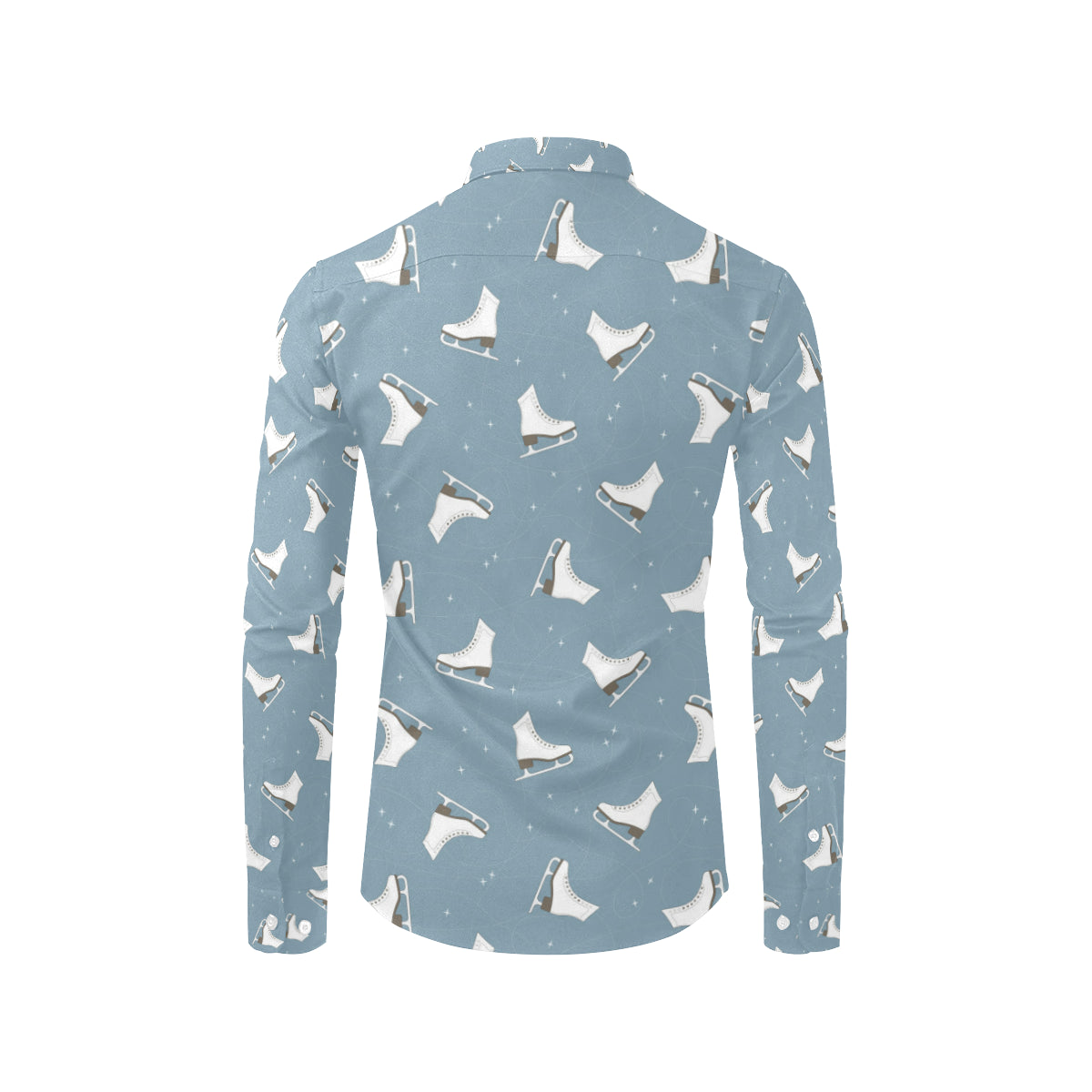 Ice Skate Pattern Print Design 02 Men's Long Sleeve Shirt