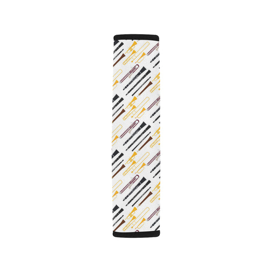 Clarinet Pattern Print Design 01 Car Seat Belt Cover