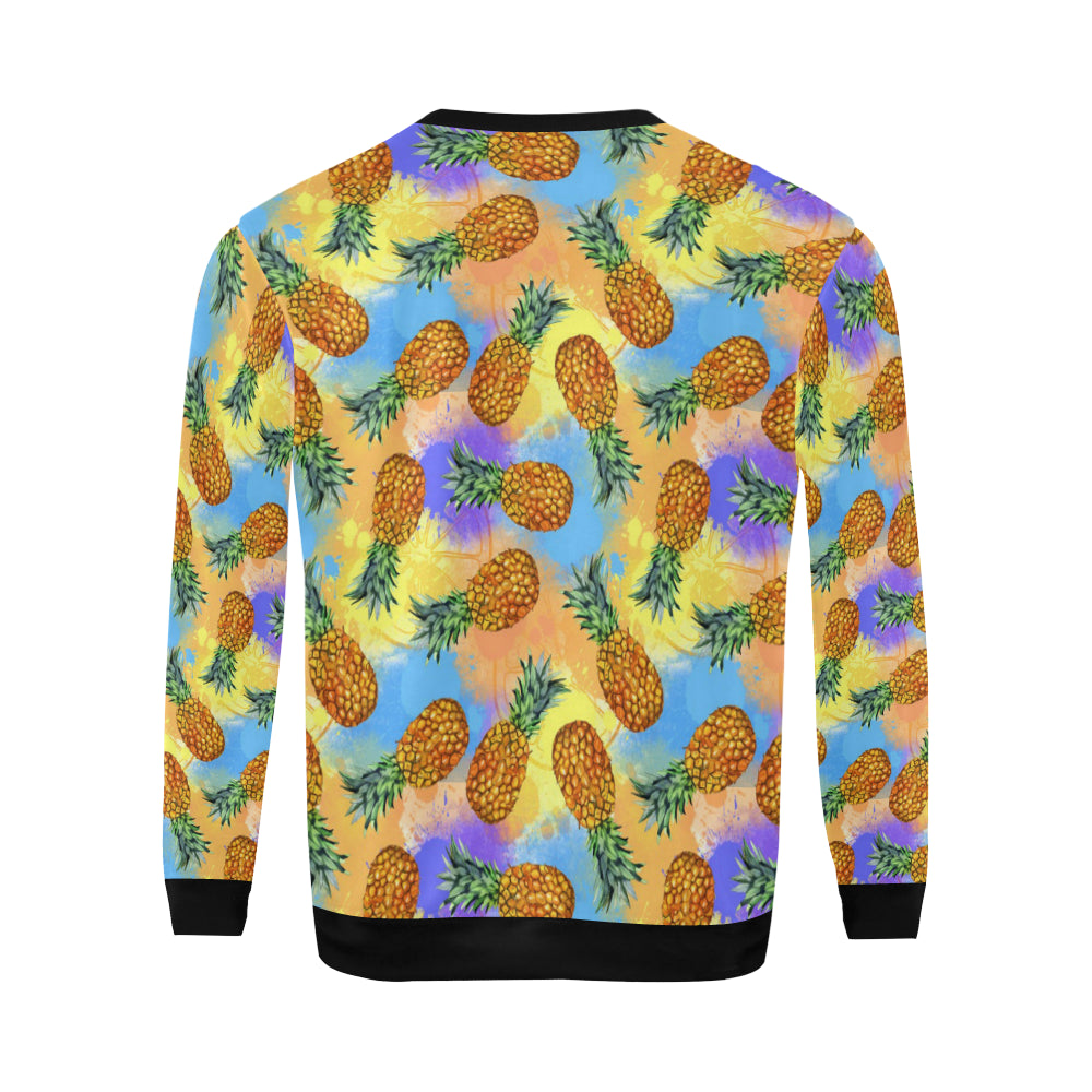 Pineapple Pattern Print Design PP09 Men Long Sleeve Sweatshirt