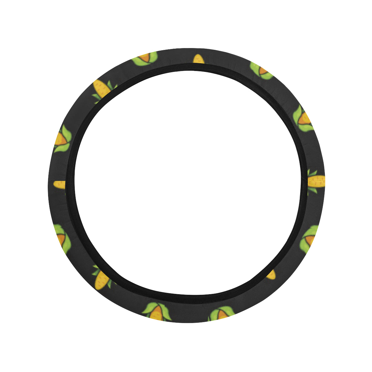 Corn Pattern Print Design 04 Steering Wheel Cover with Elastic Edge