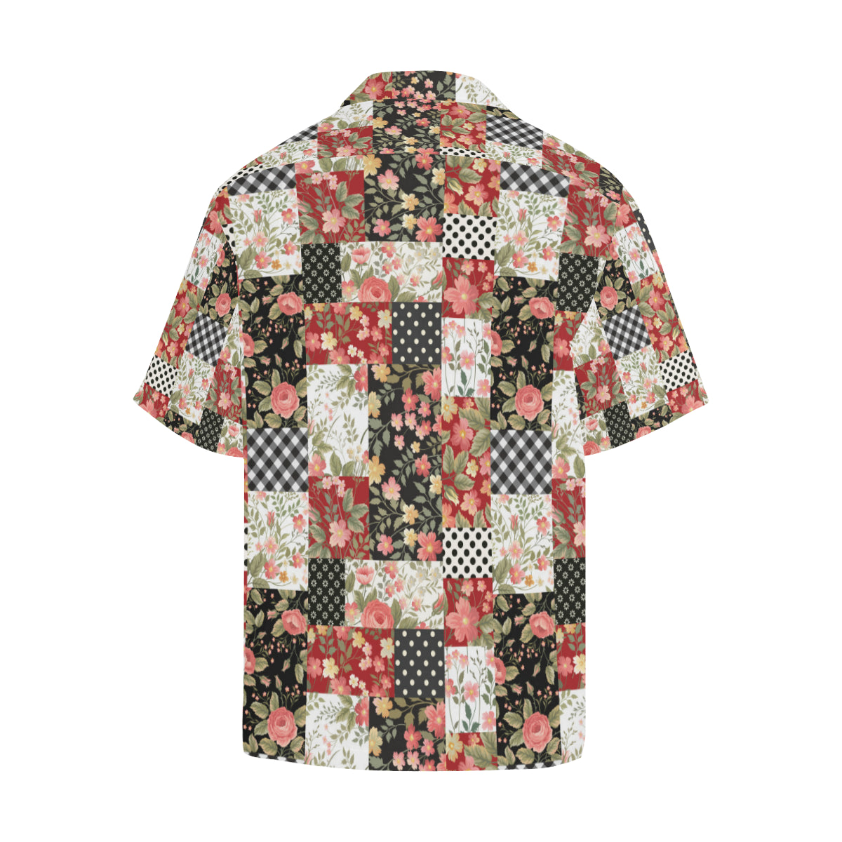 Patchwork Flower Pattern Print Design 03 Men's Hawaiian Shirt