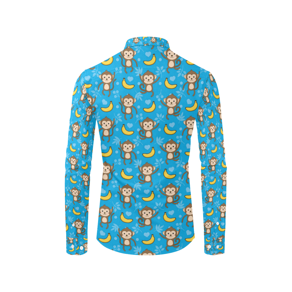 Monkey Pattern Print Design 05 Men's Long Sleeve Shirt