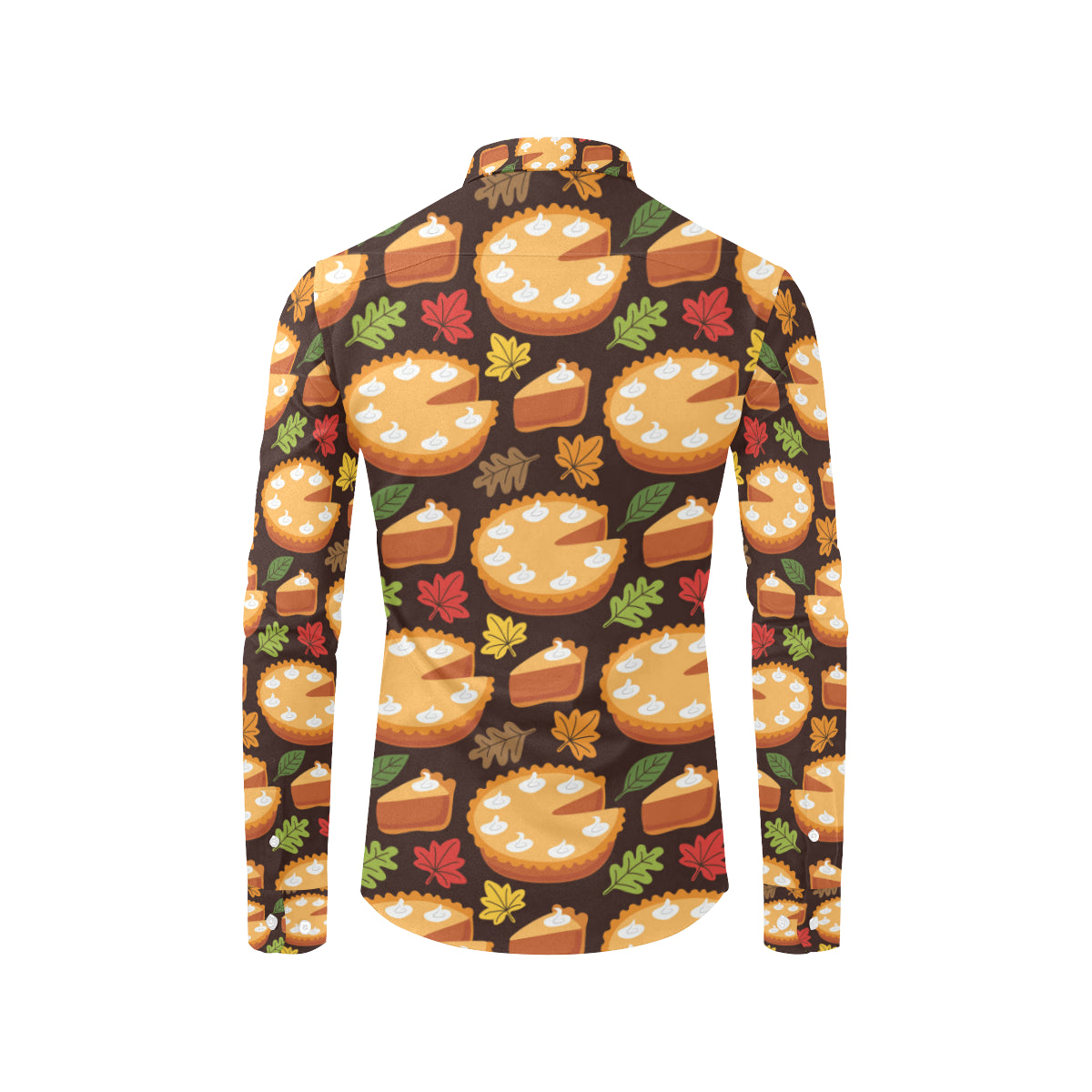 Pie Pattern Print Design A03 Men's Long Sleeve Shirt