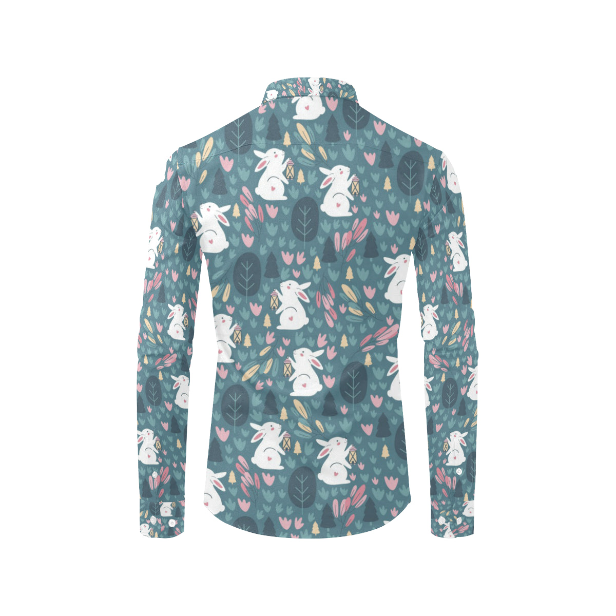 Rabbit Pattern Print Design RB013 Men's Long Sleeve Shirt