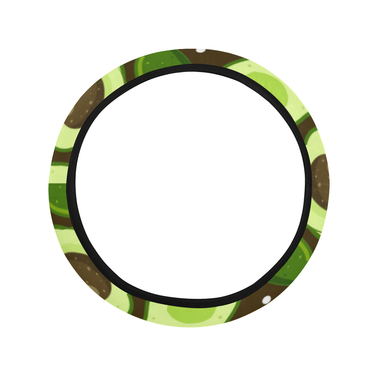 Avocado Pattern Print Design AC04 Steering Wheel Cover with Elastic Edge