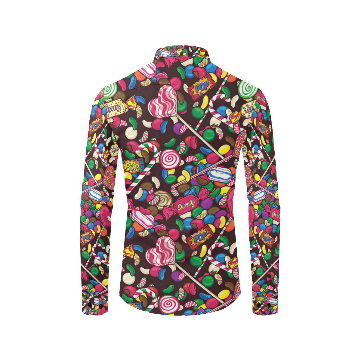 Candy Pattern Print Design CA02 Men's Long Sleeve Shirt