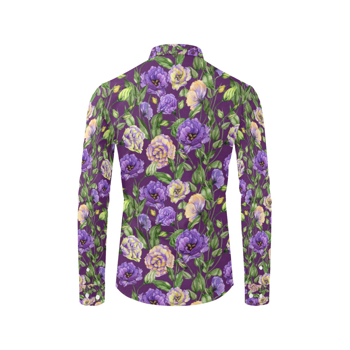 Lisianthus Pattern Print Design LT03 Men's Long Sleeve Shirt