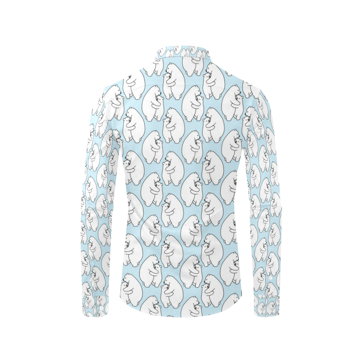 Polar Bear Pattern Print Design PB08 Men's Long Sleeve Shirt