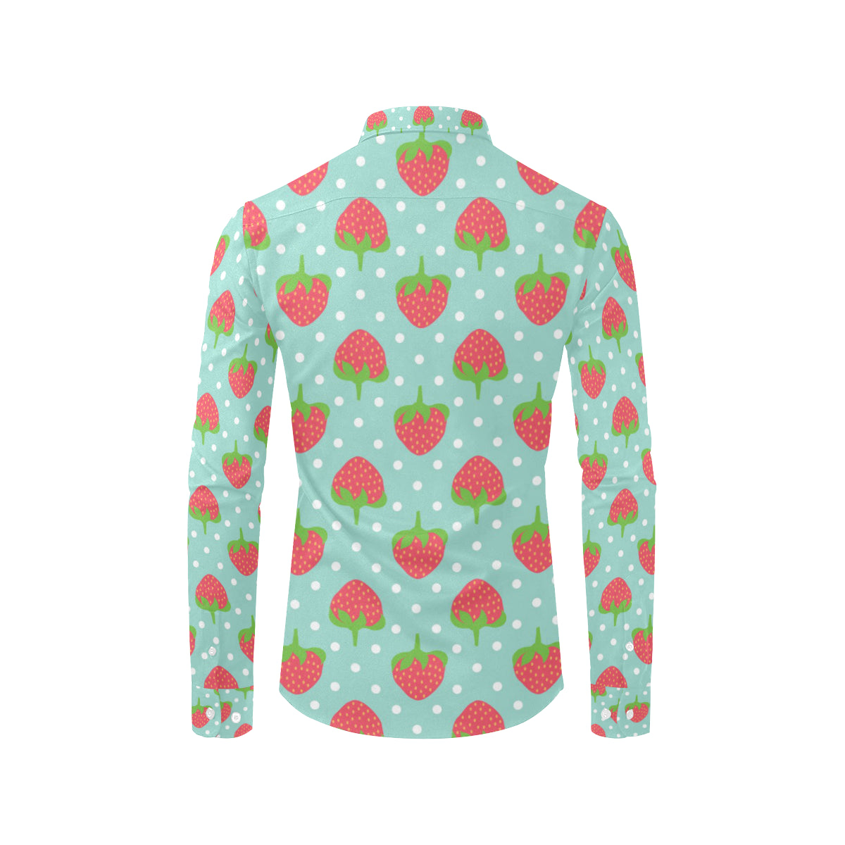 Strawberry Pattern Print Design SB06 Men's Long Sleeve Shirt