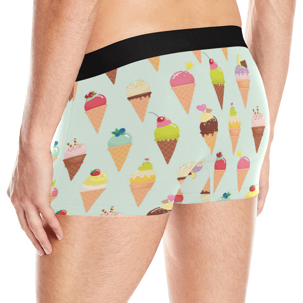 Ice Cream Pattern Print Design 03 Men's Boxer Briefs