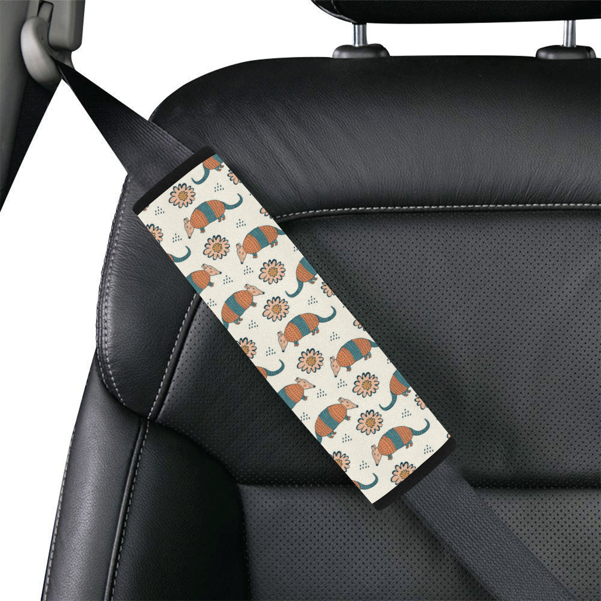 Armadillo Pattern Print Design 02 Car Seat Belt Cover