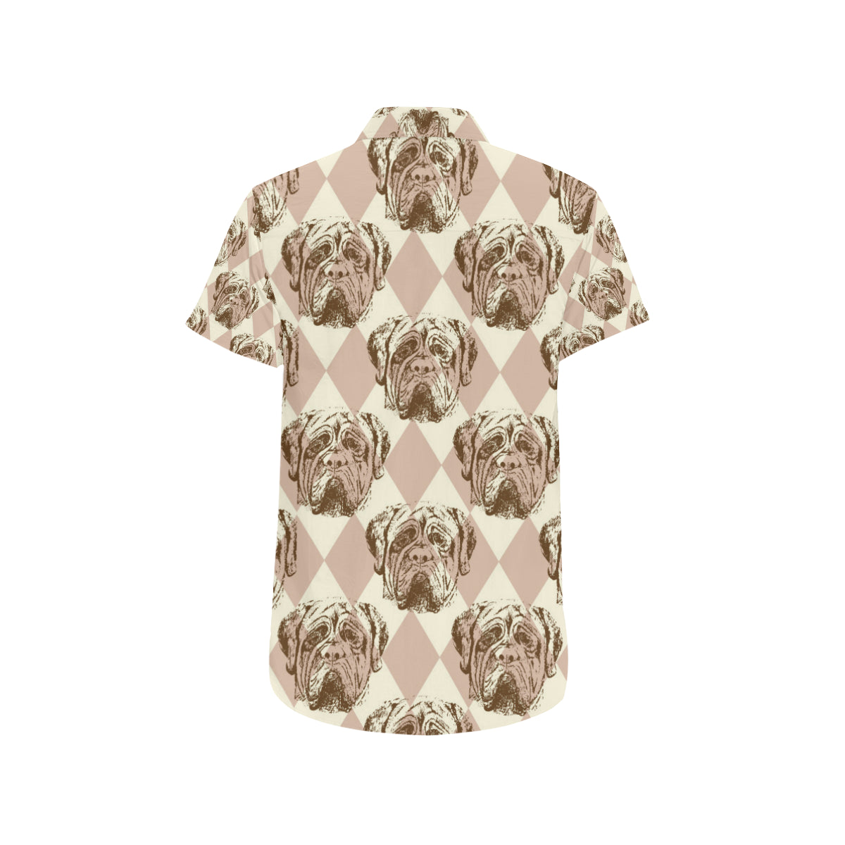 Mastiffs Pattern Print Design 01 Men's Short Sleeve Button Up Shirt