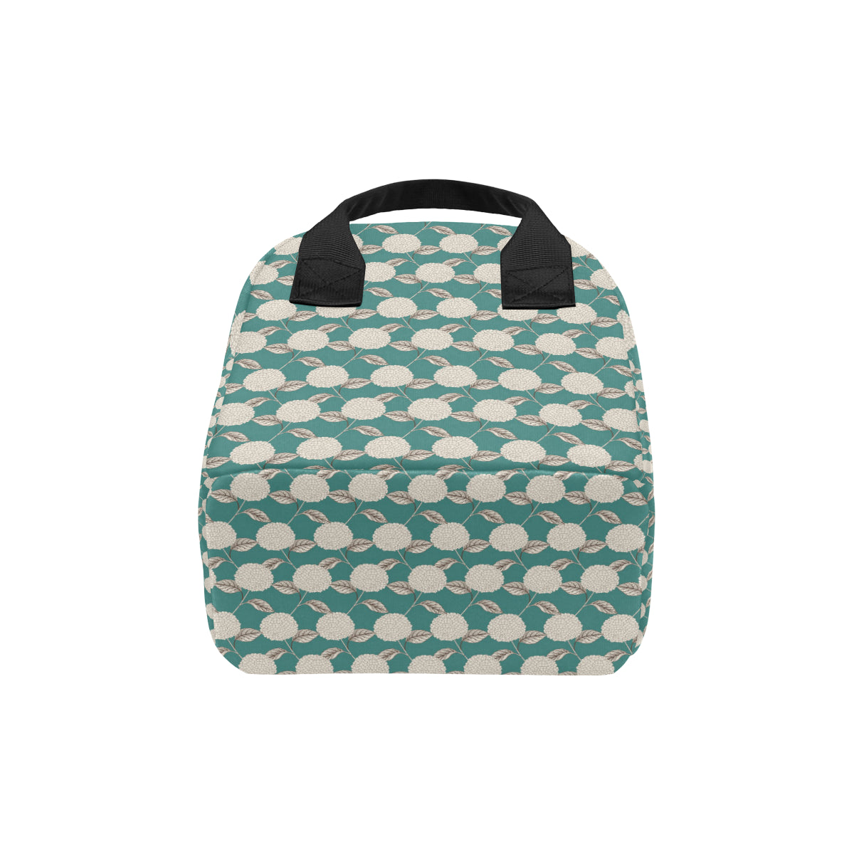 Hydrangea Pattern Print Design HD03 Insulated Lunch Bag