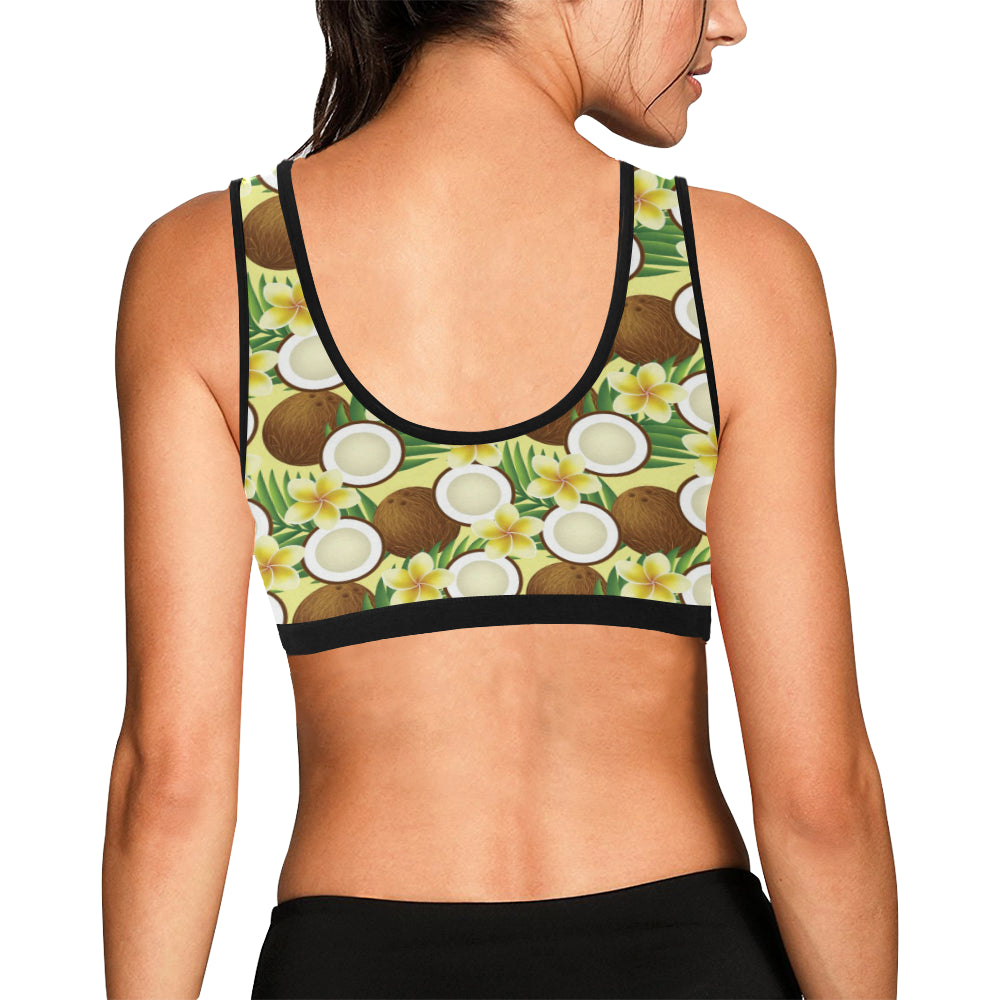 Coconut Pattern Print Design CN02 Sports Bra