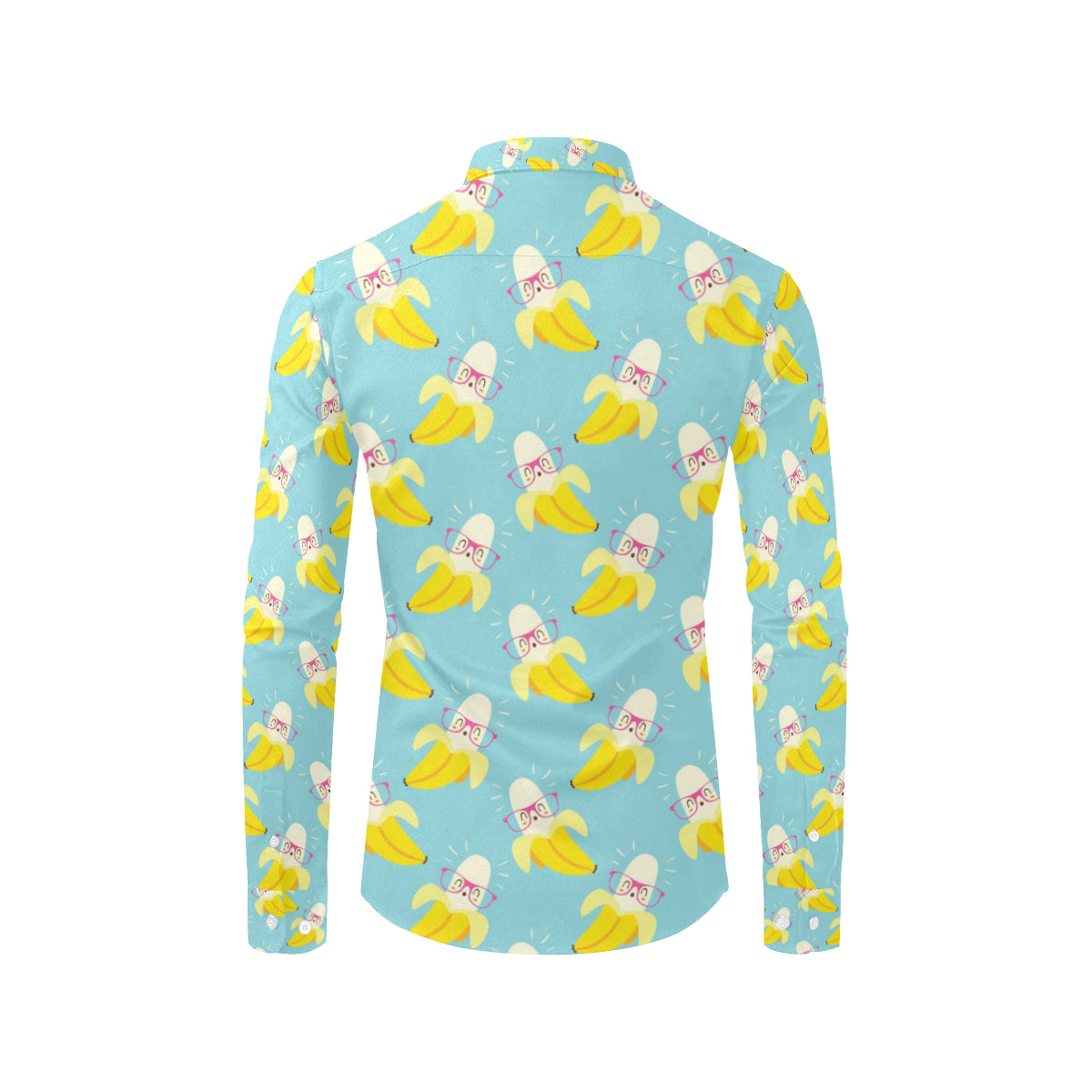 Banana Pattern Print Design BA07 Men's Long Sleeve Shirt
