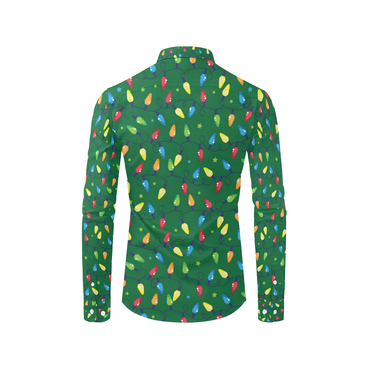 Christmas Light Pattern Print Design 02 Men's Long Sleeve Shirt