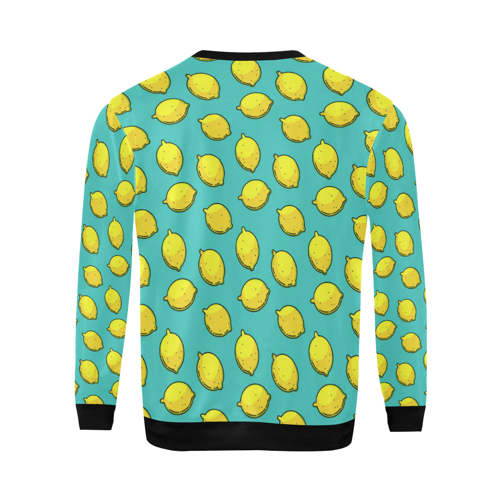 Lemon Pattern Print Design LM04 Men Long Sleeve Sweatshirt