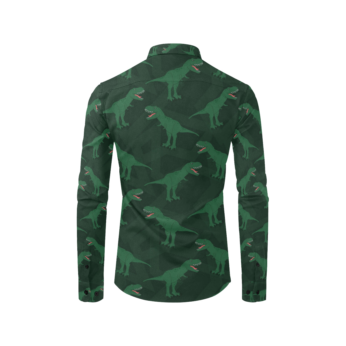 T Rex Pattern Print Design A06 Men's Long Sleeve Shirt