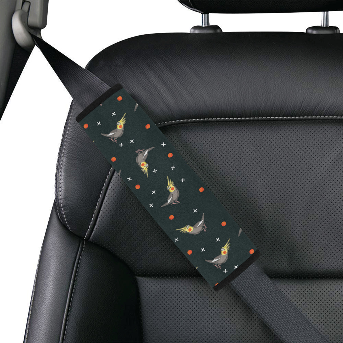 Cockatiel Pattern Print Design 02 Car Seat Belt Cover