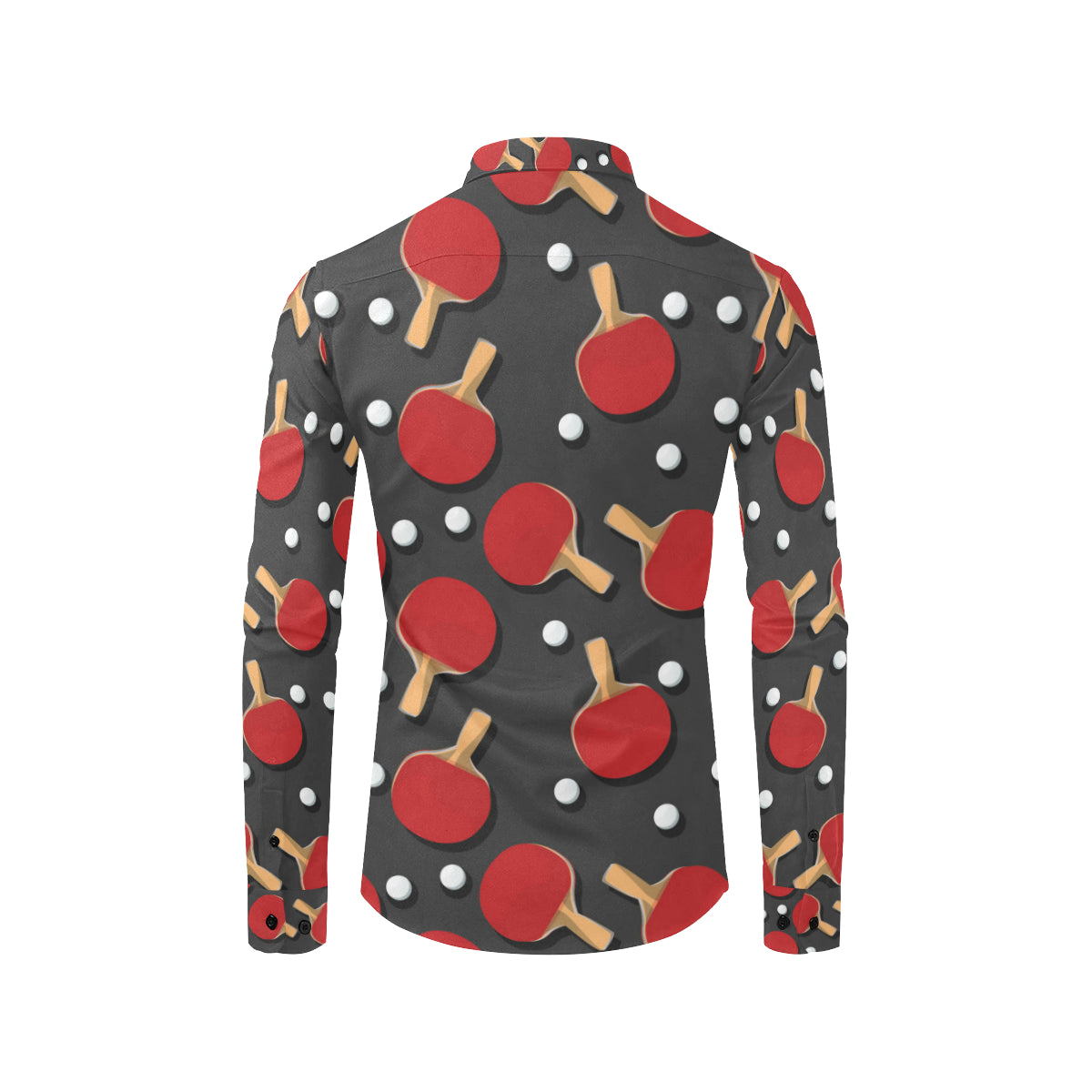 Ping Pong Pattern Print Design A05 Men's Long Sleeve Shirt