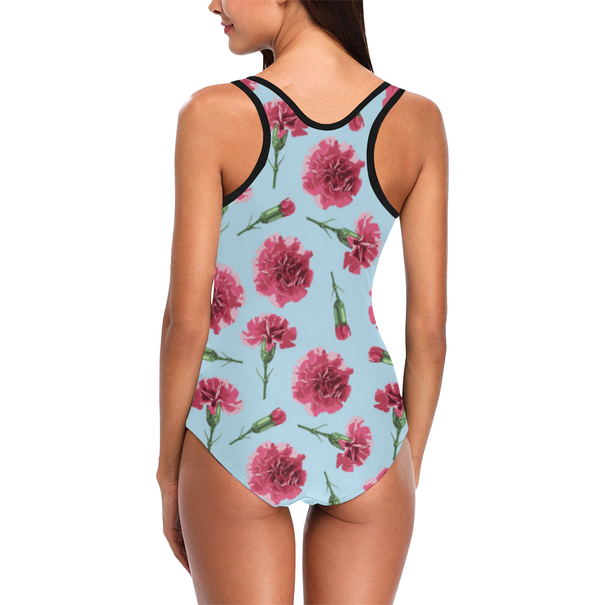 Carnations Pattern Print Design CN01 Women Swimsuit