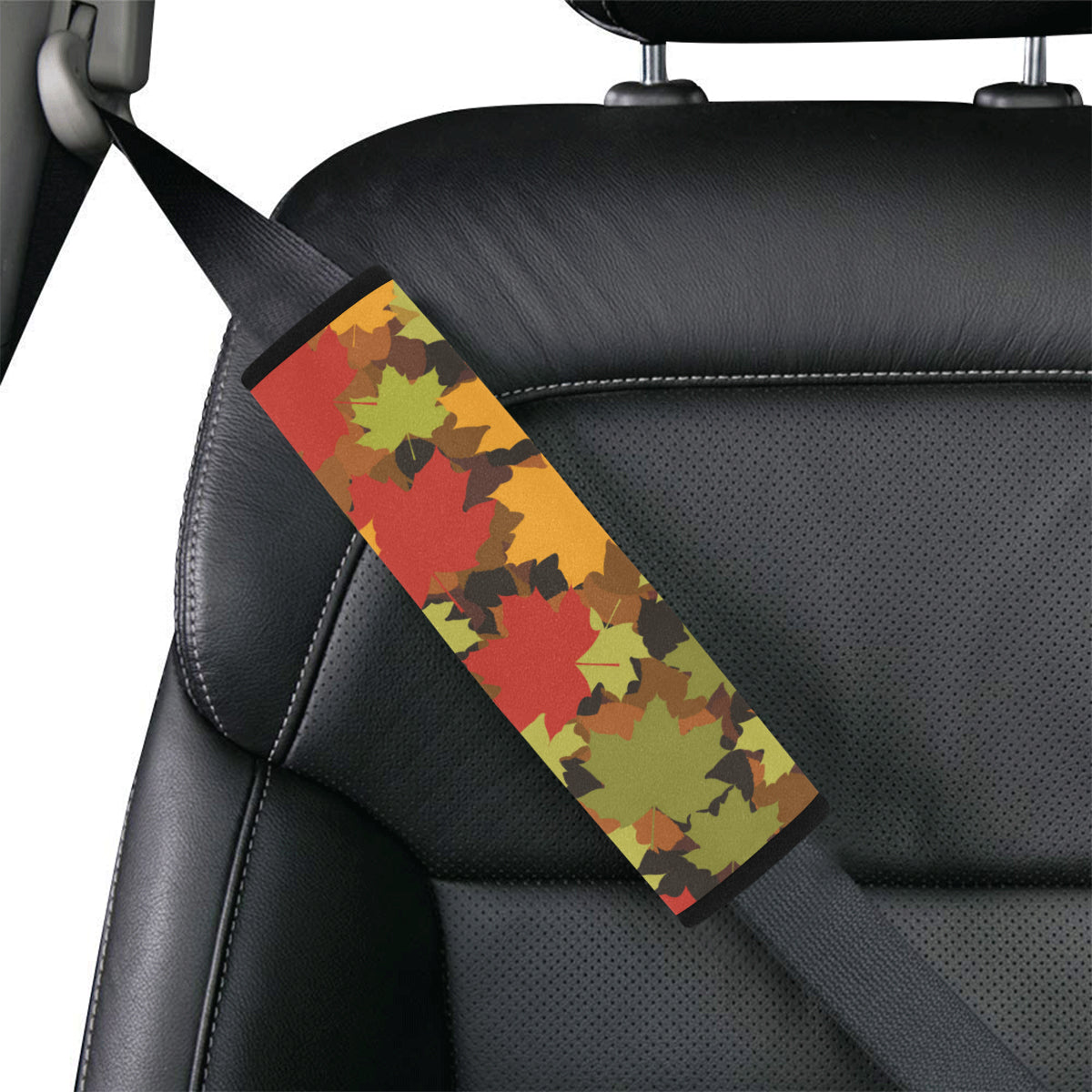 Maple Leaf Pattern Print Design 05 Car Seat Belt Cover
