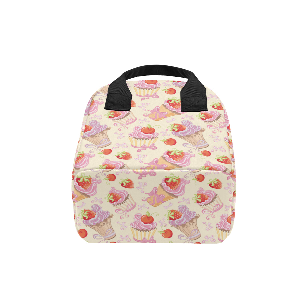 Strawberry Pink CupCake Insulated Lunch Bag