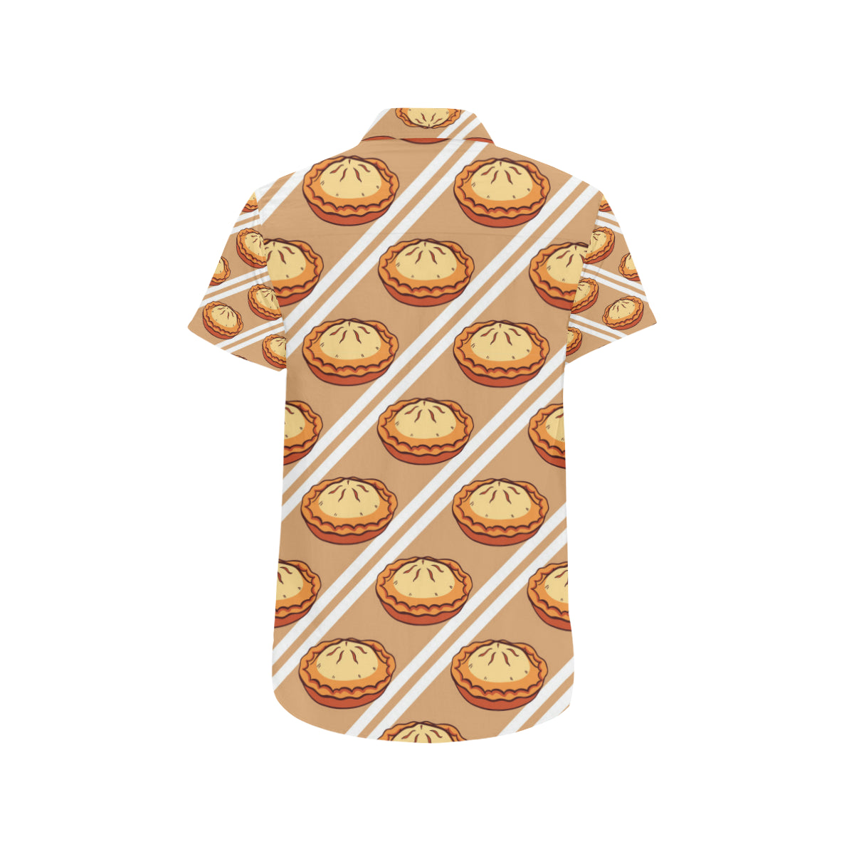 Pie Pattern Print Design A02 Men's Short Sleeve Button Up Shirt