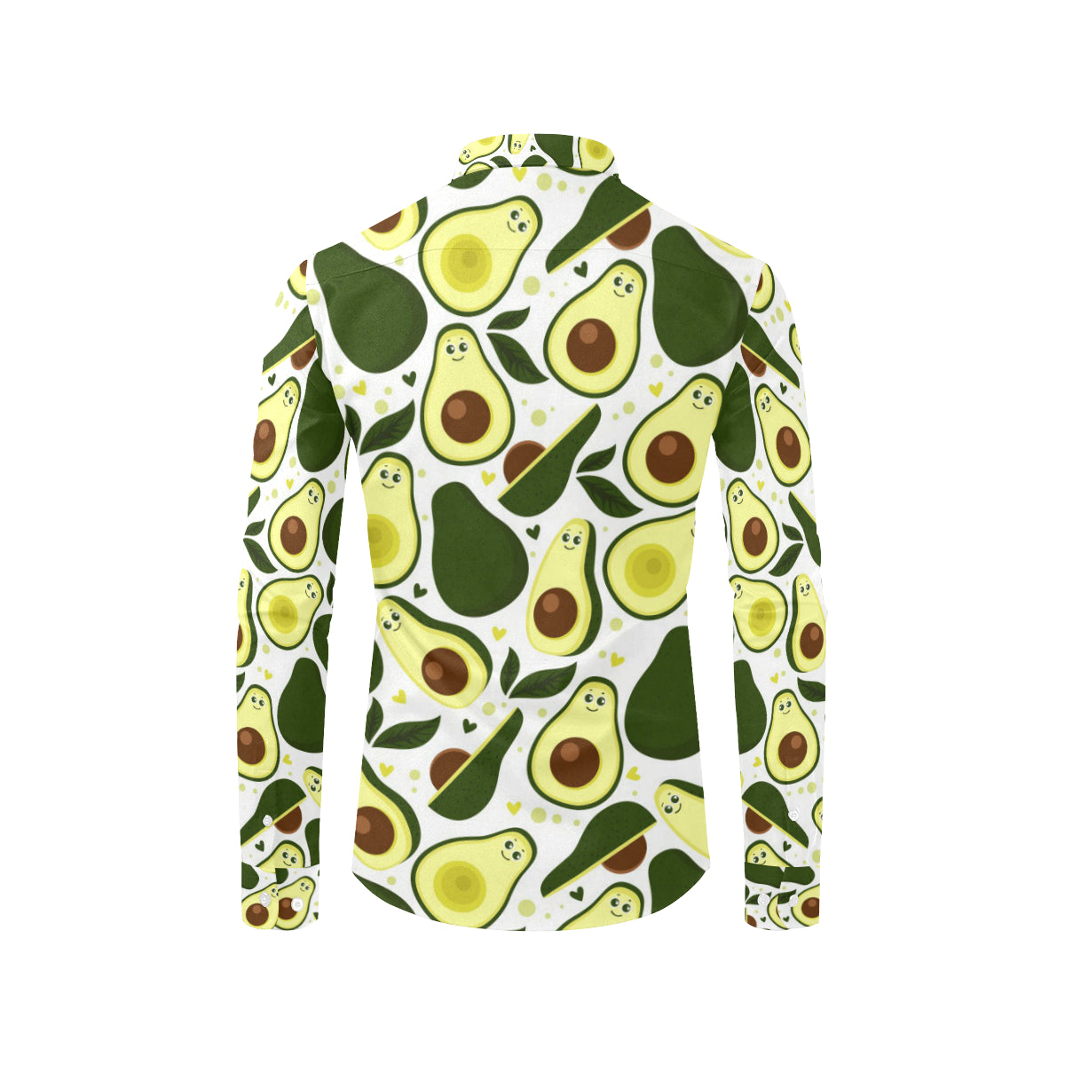 Avocado Pattern Print Design AC06 Men's Long Sleeve Shirt