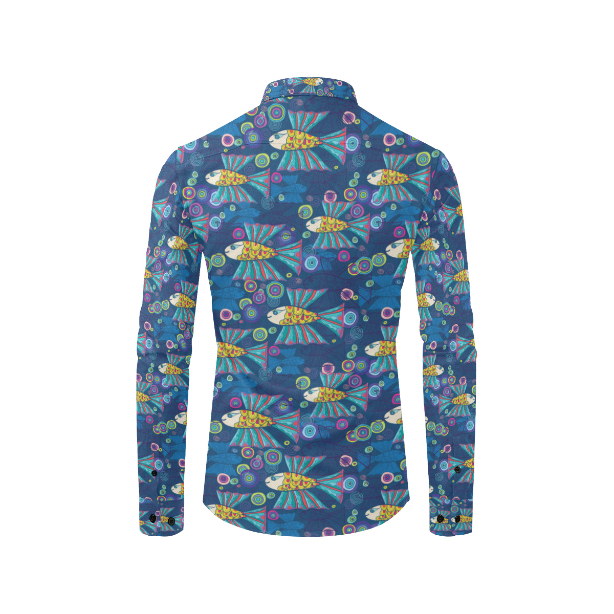Flying Fish Pattern Print Design 01 Men's Long Sleeve Shirt