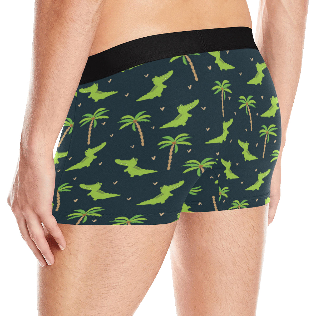 Alligator Pattern Print Design 02 Men's Boxer Briefs