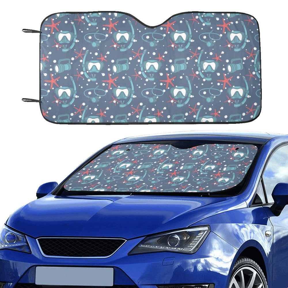 Scuba Equipment Print Design LKS302 Car front Windshield Sun Shade