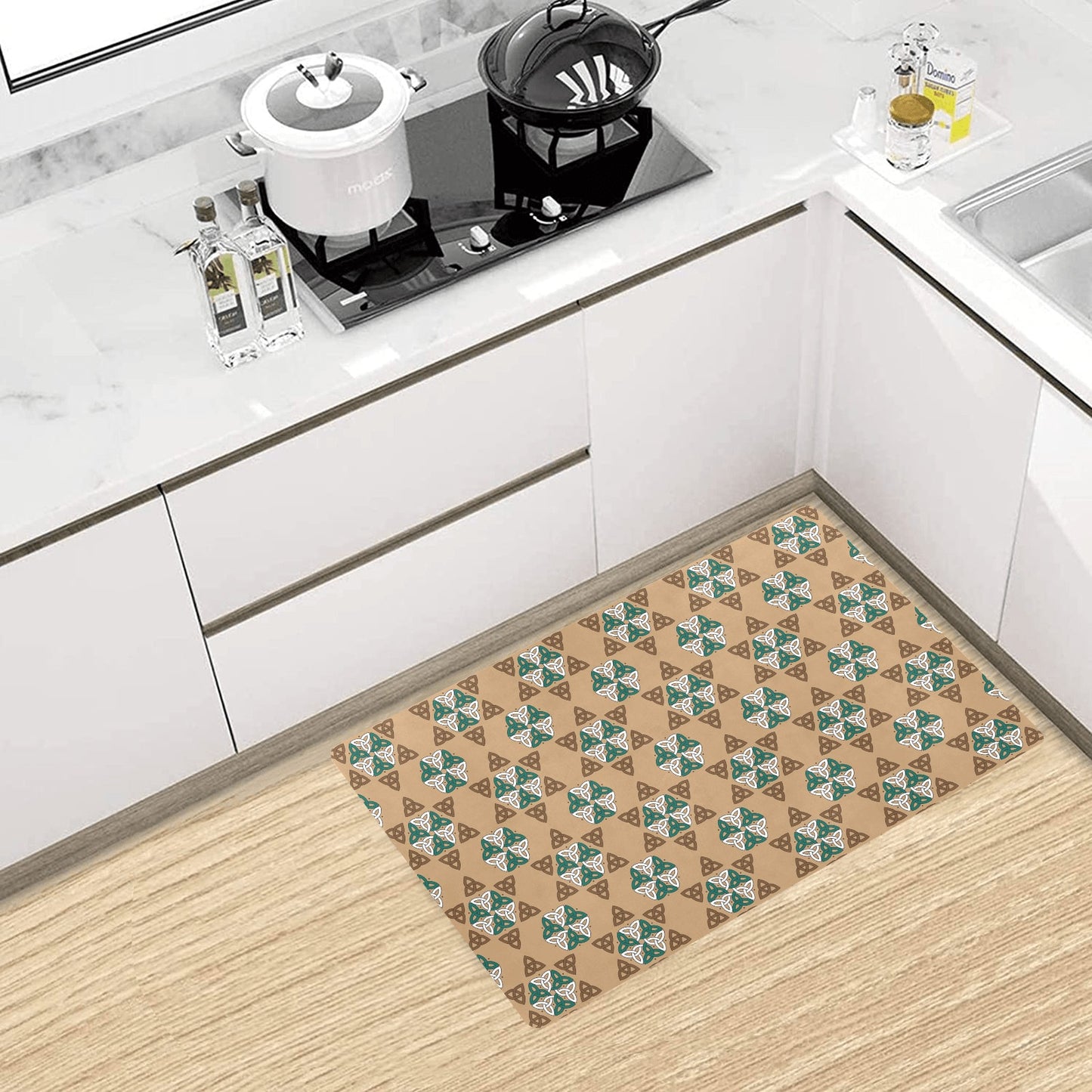 Celtic Pattern Print Design 08 Kitchen Mat