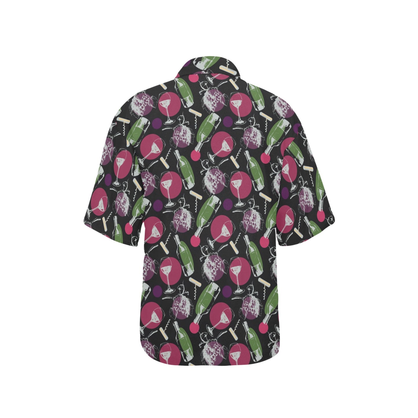 Wine Print Design LKS307 Women's Hawaiian Shirt