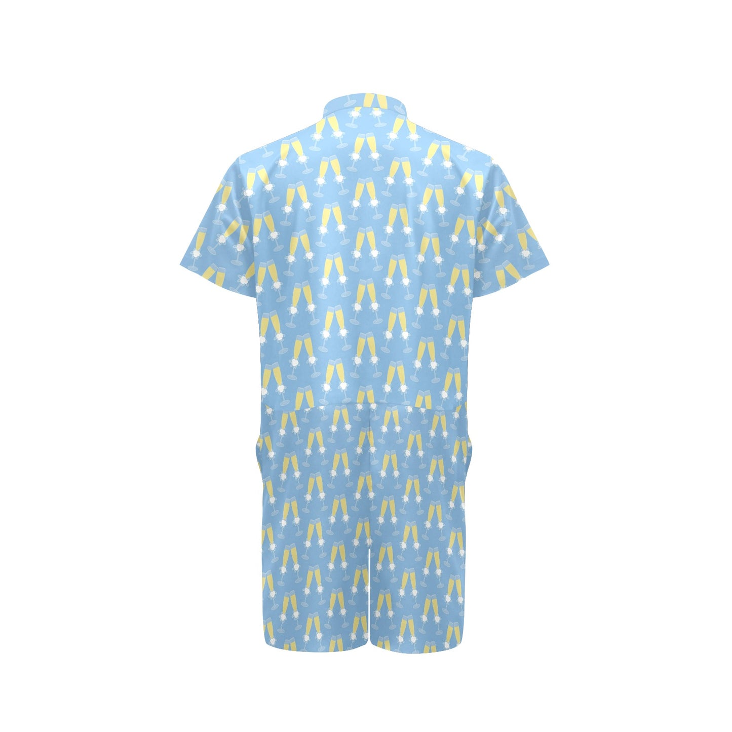 Champagne Pattern Print Design 06 Men's Romper