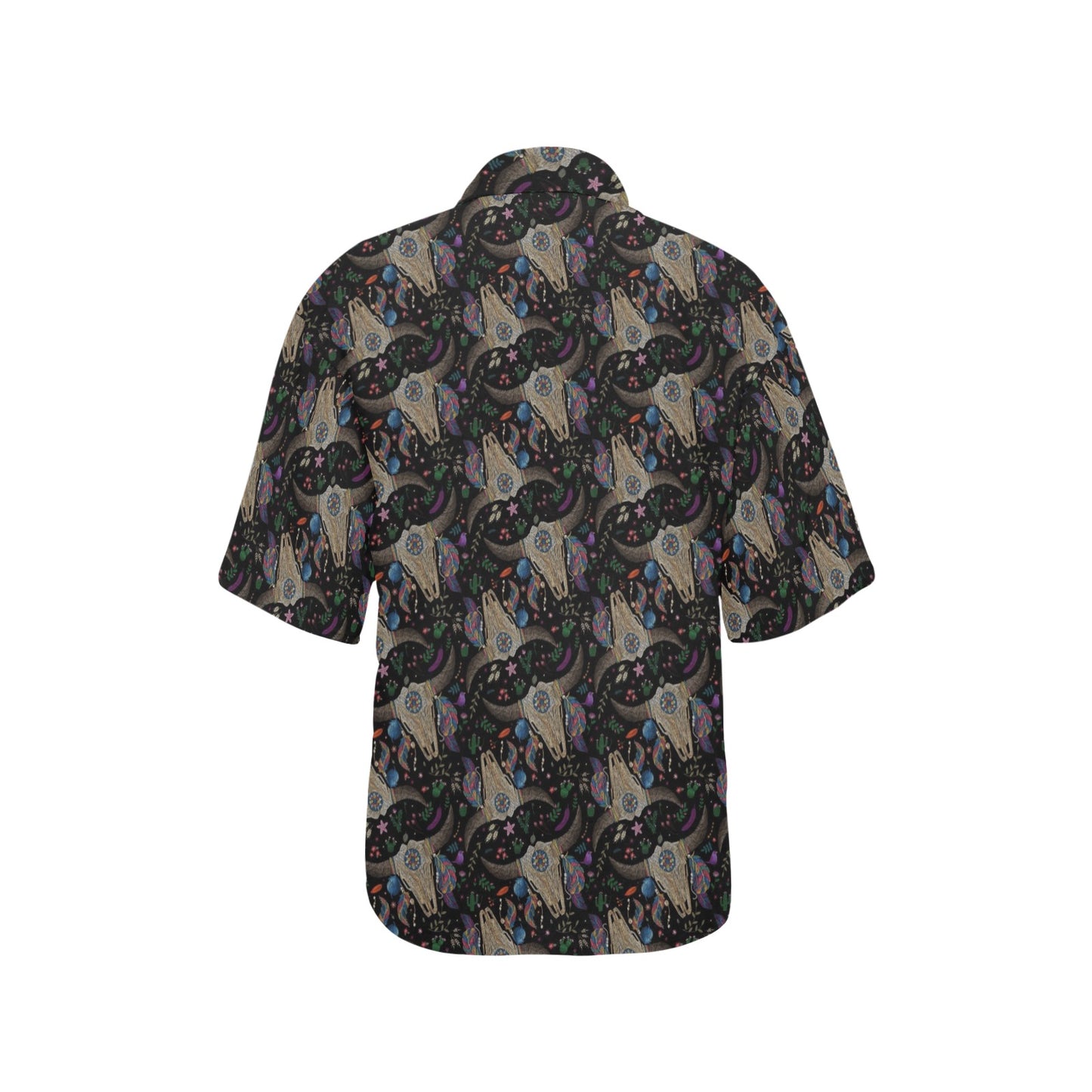 Buffalo Head Print Design LKS401 Women's Hawaiian Shirt