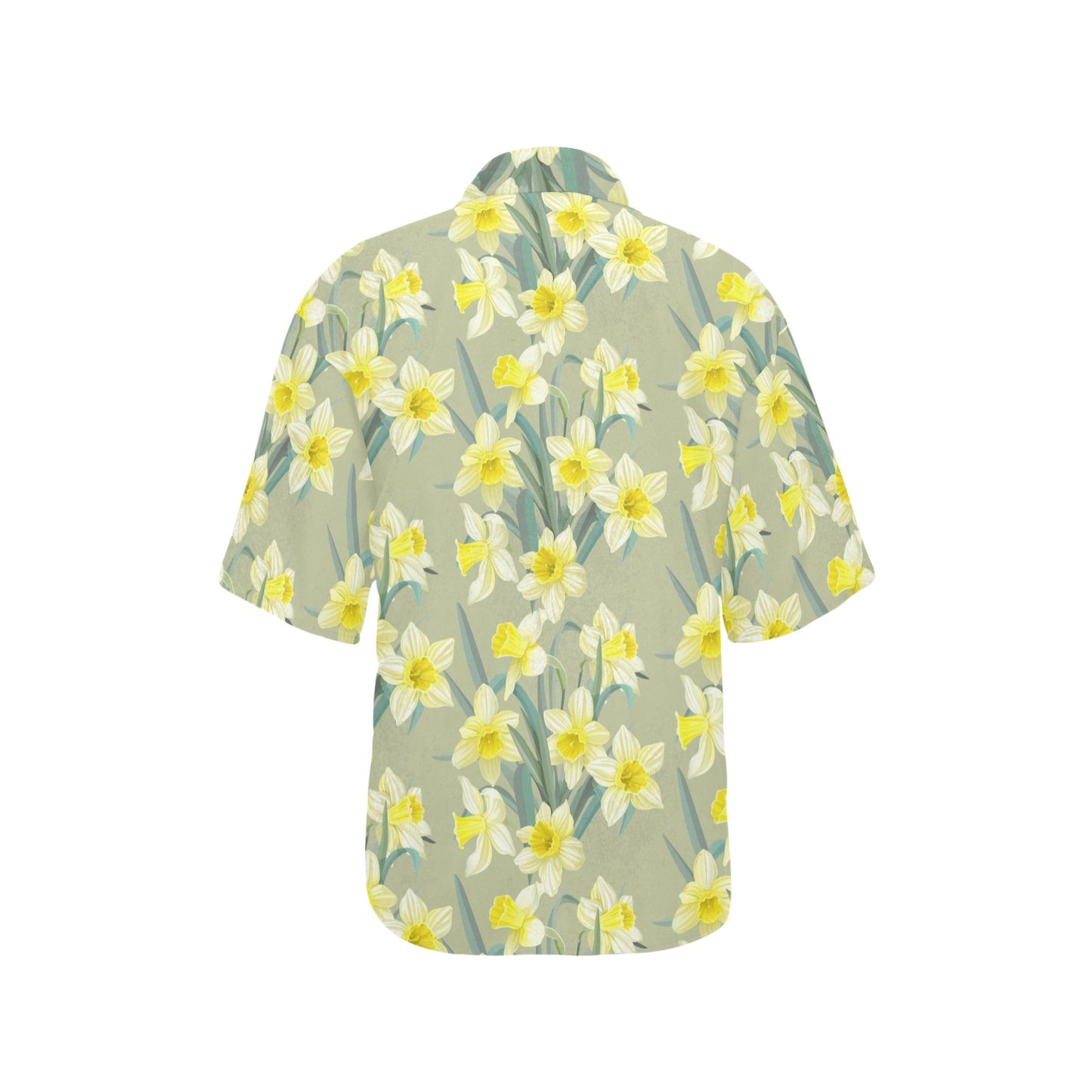 Daffodils Pattern Print Design DF01 Women's Hawaiian Shirt