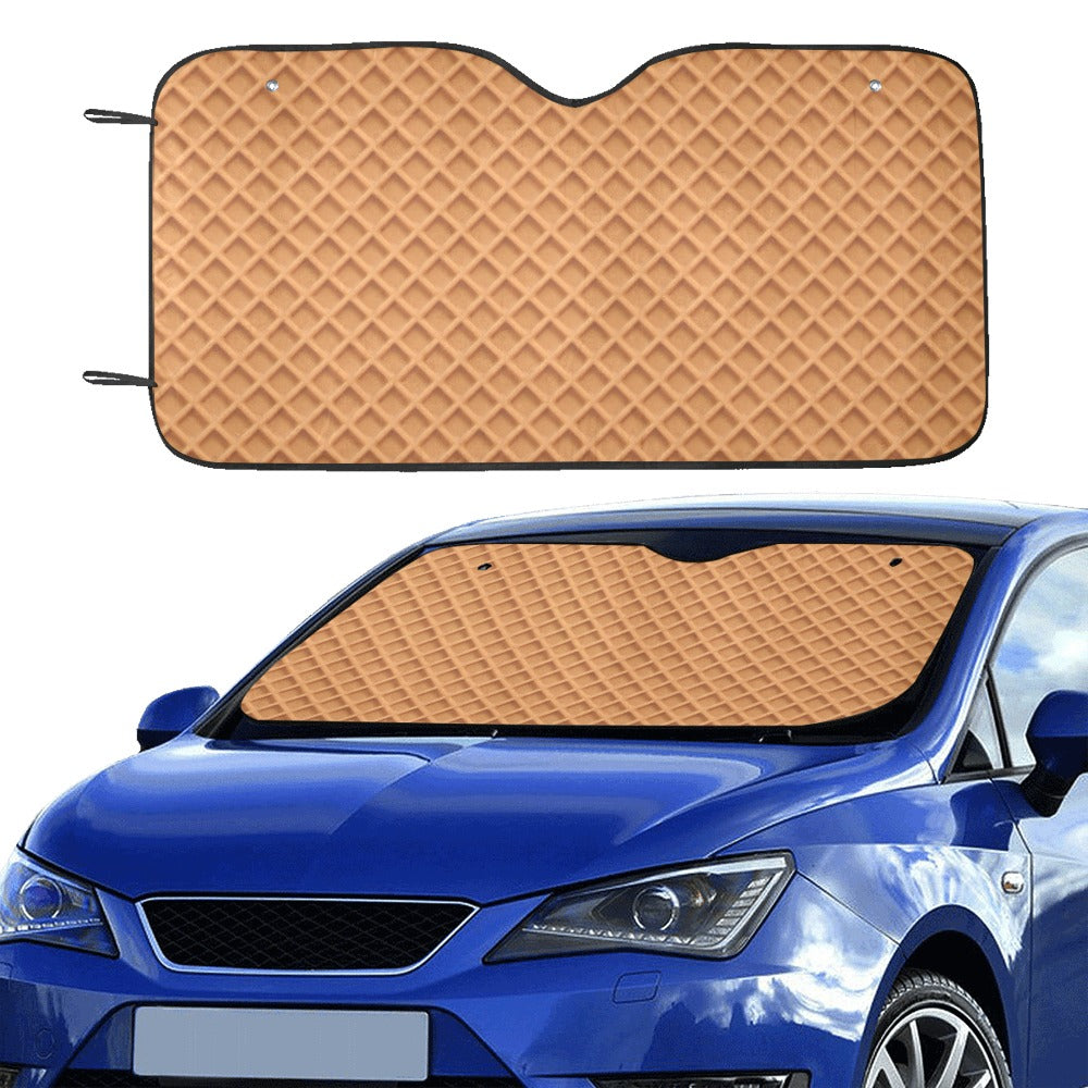 Waffle Texture Print Design LKS301 Car front Windshield Sun Shade