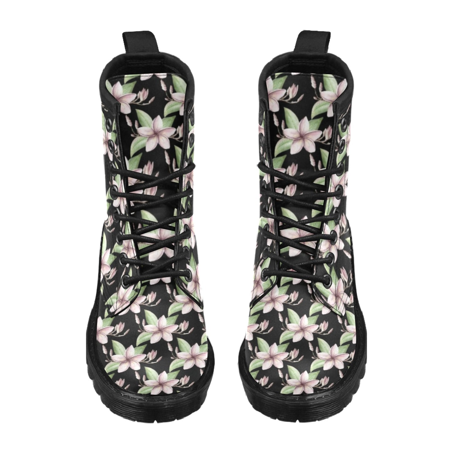 Plumeria Pattern Print Design PM02 Women's Boots