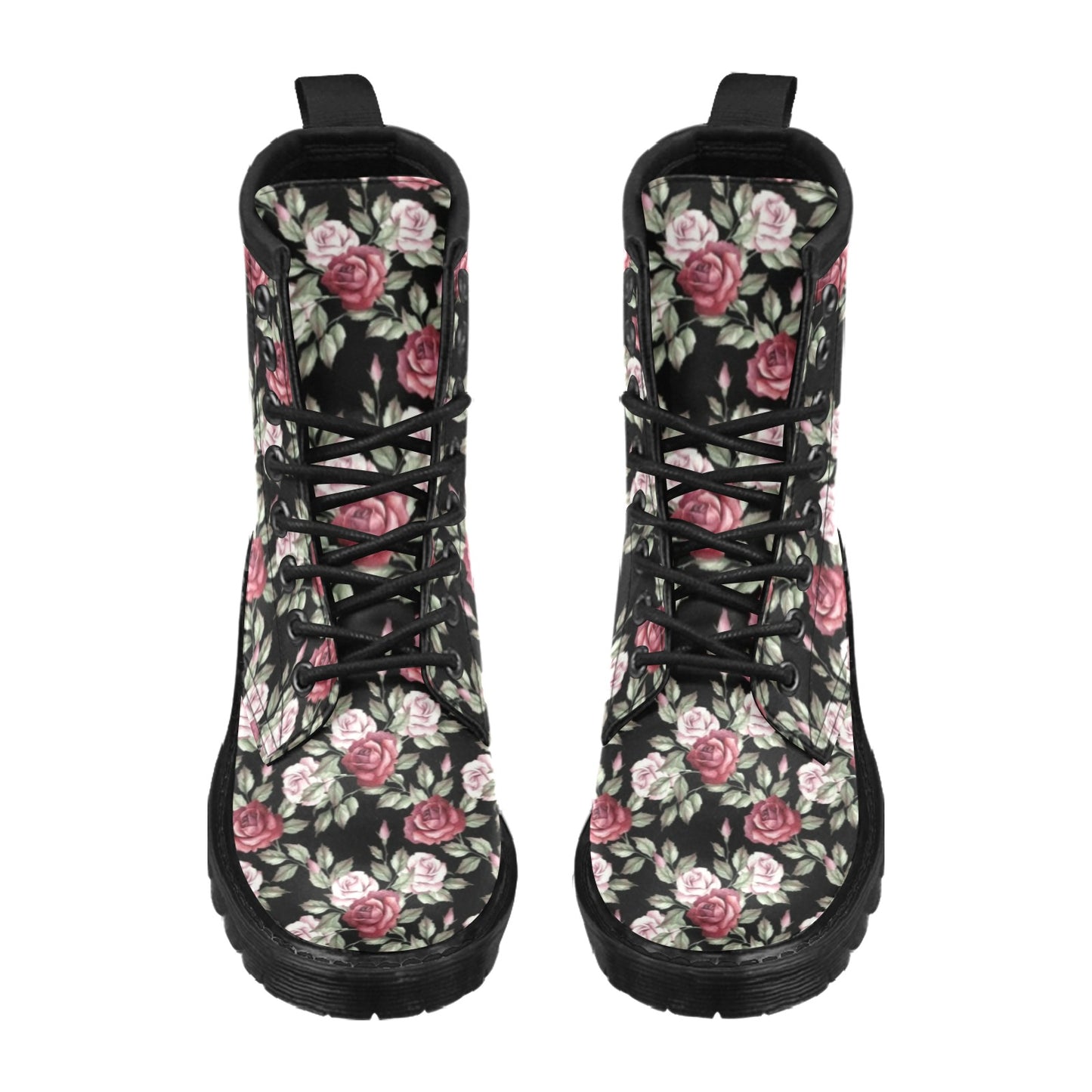 Rose Red Pink Pattern Print Design RO03 Women's Boots